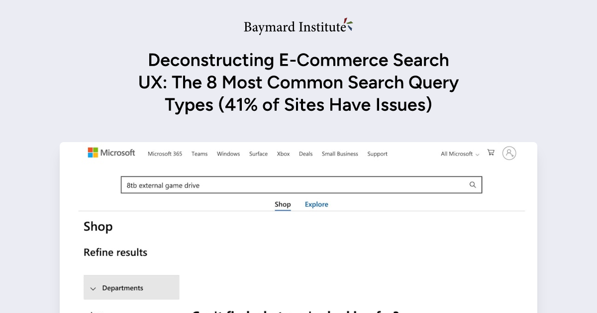 Deconstructing E-Commerce Search UX: The 8 Most Common Search