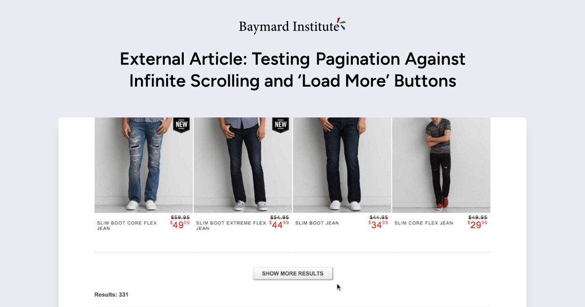 4 Design Patterns That Violate “Back” Button UX Expectations – 59% of Sites  Get It Wrong – Articles – Baymard Institute