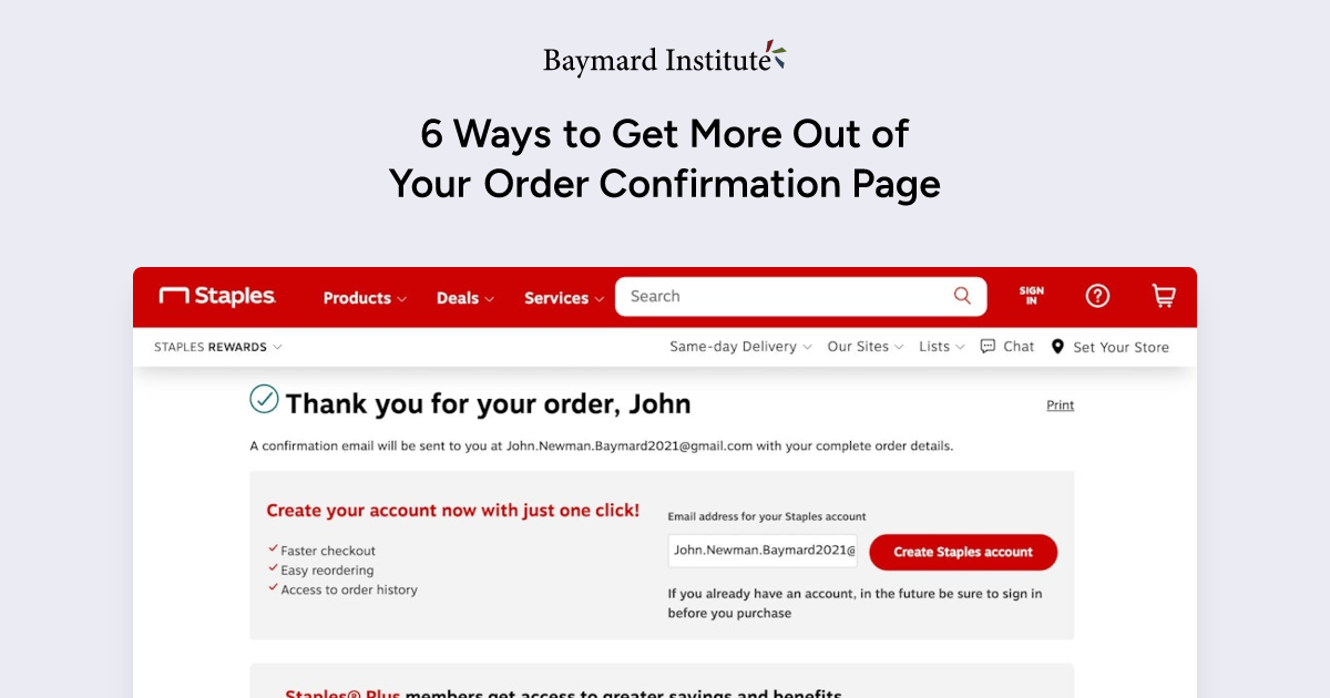 6 Ways to Get More Out of Your Order Confirmation Page – Articles