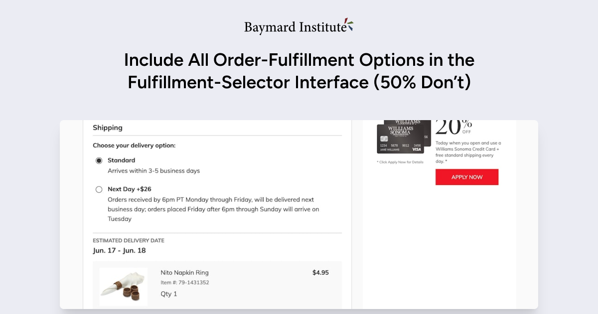 Target's Delivery & Shipping Methods – 641 of 728 Delivery & Shipping  Methods Examples – Baymard Institute