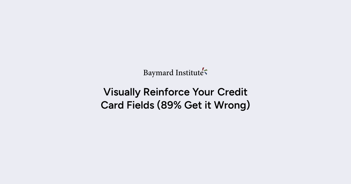 The 'Credit Card Number' Field Must Allow and Auto-Format Spaces (80%  Don't) – Articles – Baymard Institute